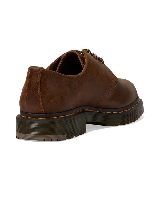 Dr. Martens Brown 1461 Slip Resistant Oxford Shoes (Dark Tan) Lace-Up Boots