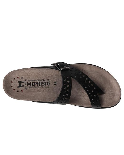 Mephisto Black Helena Perf Sandals Eu 36 (Us 6) B