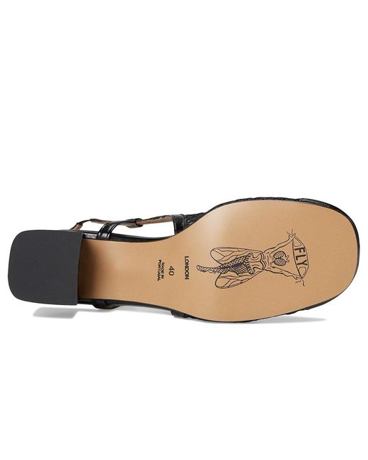 Fly London Black Soki273Fly Flat Shoes, Leather/Rubber