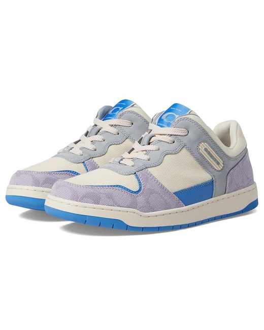 COACH C201 Canvas Chalk Soft Shoes in Blue Lyst