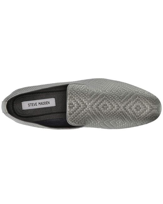 steve madden silver loafers