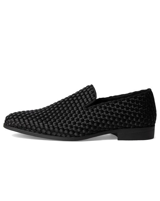 Stacy Adams Black Swenson Woven Slip-On Lace Up Wing Tip Shoes for men