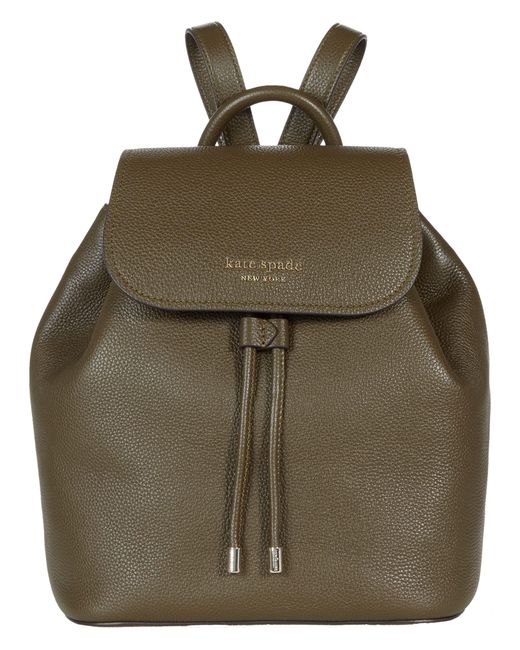 kate spade sinch pebbled leather medium flap backpack