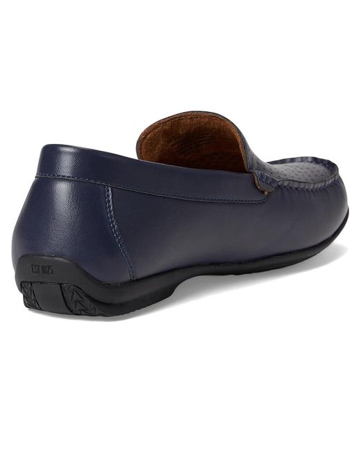 Stacy Adams Blue Conroy Moc Toe Driver Lace-Up Boots for men