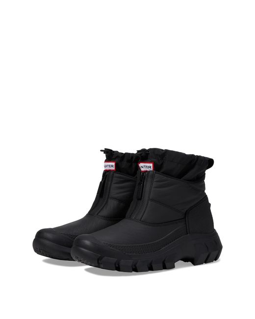 HUNTER Intrepid Ankle Zip Snow Boot in Black | Lyst