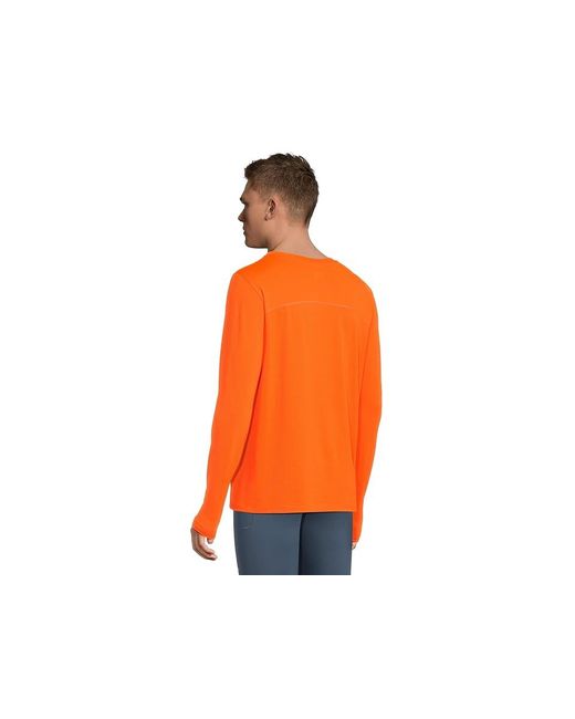 Brooks Orange Atmosphere Long Sleeve 3.0 T Shirt, Polyester/Spandex for men