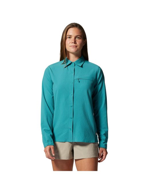 Mountain Hardwear Sunshadow Long Sleeve Shirt in Blue Lyst