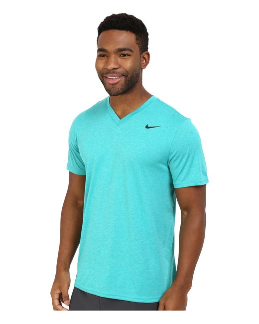 Nike Synthetic Legend 2.0 Short Sleeve V-neck Tee in Blue for Men | Lyst