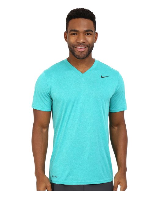 Nike Legend 2.0 Short Sleeve V-neck Tee in Blue for Men | Lyst
