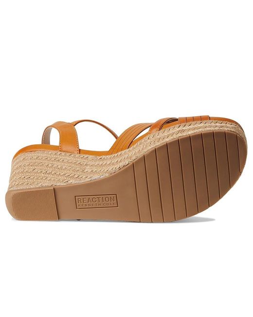 Kenneth Cole Brown Comi Wedge Shoes, Leather/Rubber