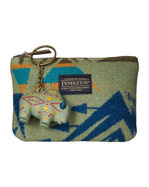 Pendleton Blue Zip Pouch With Keychain