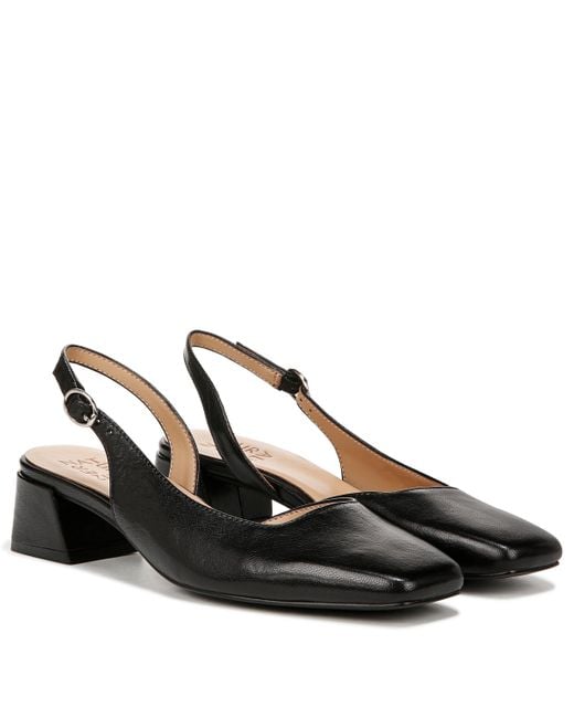 Naturalizer Jayla Low Heel Slingback Dress Shoes in Black | Lyst