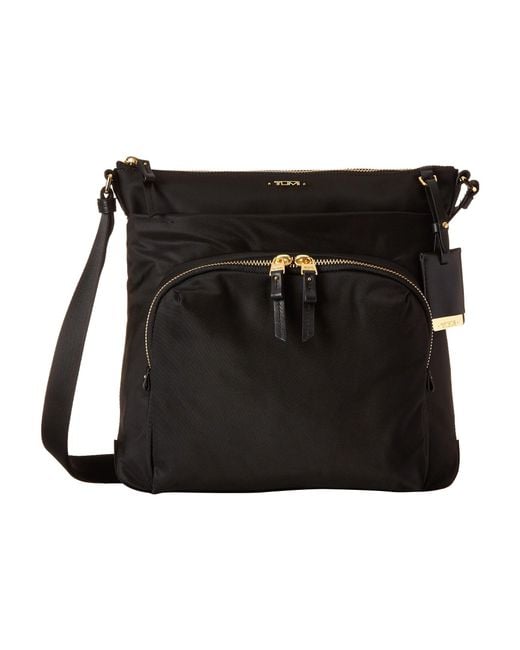 Tumi Voyageur Capri Crossbody (black/gold Zipper) Cross Body Handbags