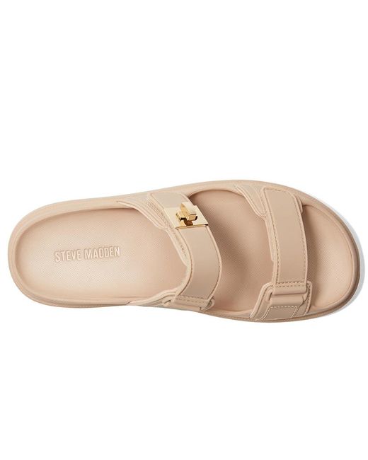Steve Madden Natural Bigschmona Sandals, Suede