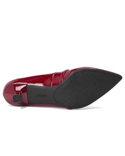 LifeStride Red Madelyn High Heels 7.5 M (B) Faux Leather