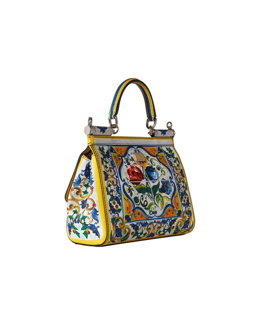 Dolce & Gabbana Maiolica Ceramic Print Sicily Bag | Lyst