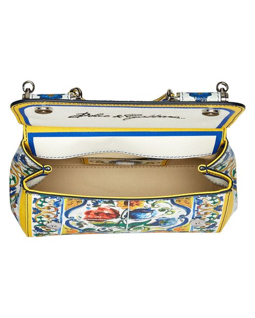 Dolce & Gabbana Maiolica Ceramic Print Sicily Bag | Lyst