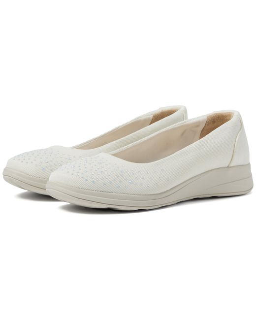 Bzees White Golden Bright Slip-on Loafers