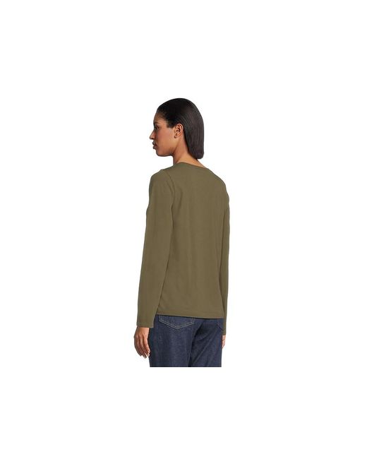 Madewell Green Northside Long Sleeve T-Shirts Clothing Lg 10-12) Cotton