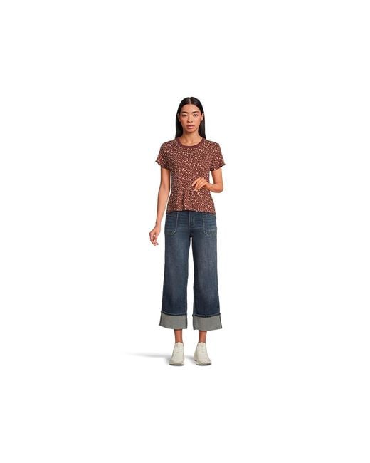 Kut From The Kloth Black Petite Sienna High Rise Straight Leg-Roll Up Patch Pocket Jeans, Cotton/Denim/Polyester