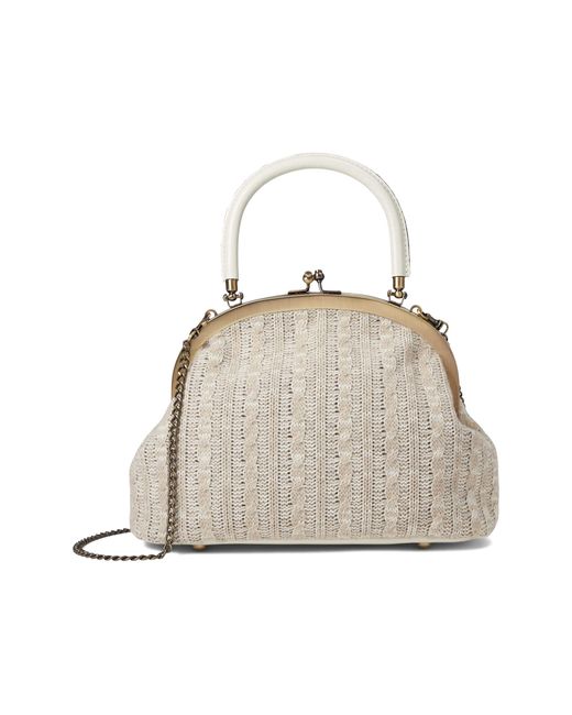 Patricia Nash Willow Top-handle Frame Bag in Natural | Lyst