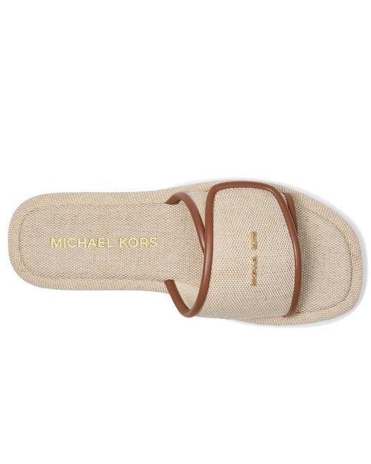 MICHAEL Michael Kors Black Suki Flat Slide Sandals