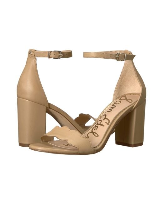 Sam Edelman Odila Heeled Sandal in Natural | Lyst