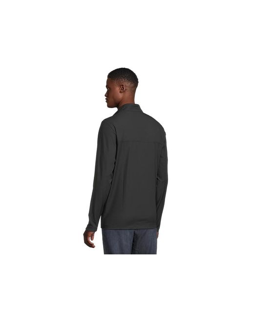 Travis Mathew Black Wanderlust 1/4 Zip Jacket, Elastane/Polyester for men