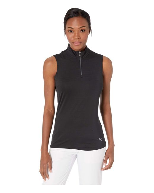 Download PUMA Synthetic Sleeveless Mock Polo in Black - Save 8% - Lyst