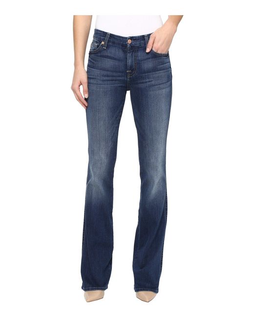 7 For All Mankind Denim Kimmie Boot In Rich Coastal Blue - Save 42% - Lyst