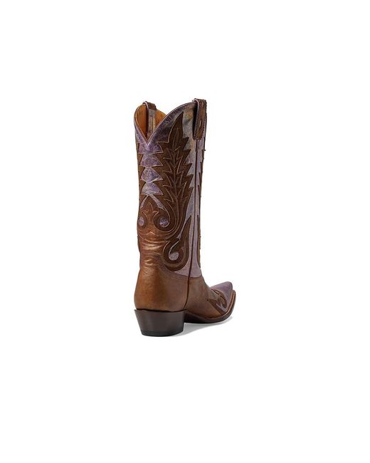 Old Gringo Brown Nevada Overlay Cowboy Boots Nut/Cream, Leather