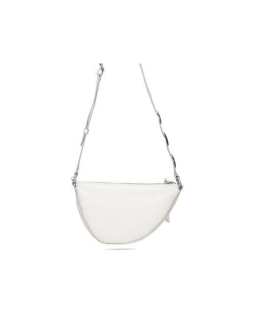 Frye White Cheyenne Saddle Bag Cross Body Handbags, Leather