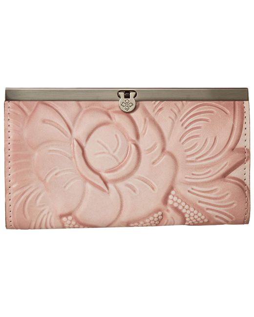 Patricia Nash White Waxed Tooled Rose Cauchy Wallet (pink) Wallet Handbags