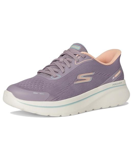Skechers Purple Go Walk Arch Fit N-Joy Emory Hands Free Slip-Ins Walking Shoes 7.5 B