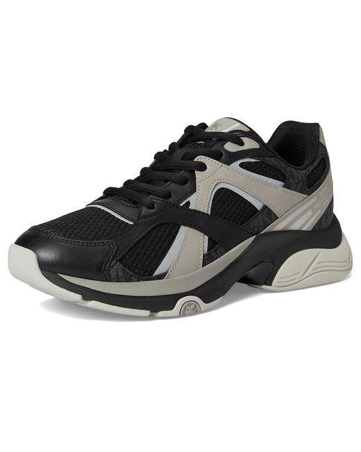 Michael Kors Black Leo Trainer Shoes, Synthetic for men