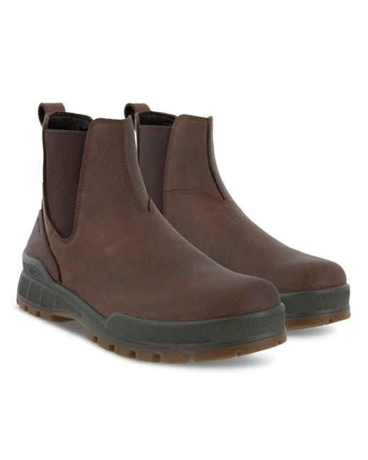 Ecco Track 25 Hydromax Water Resistant Chelsea Boot in Brown for Men Lyst