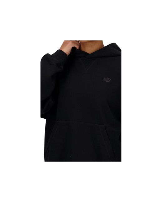 New Balance Black Athletics French Terry Hoodie Clothing, Cotton