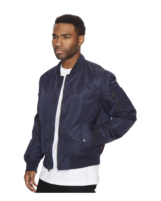 Levi's Ma-1 Unfilled Flight Jacket Double Entry Lower Flap Pockets in Blue  for Men | Lyst