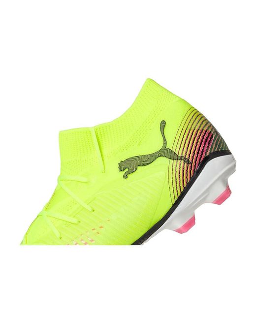PUMA Yellow Future 8 Pro Firm, Artificial Ground Soccer Cleats Soccer Shoes Alert- -Sun Struck 7 D for men