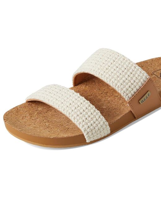 Reef White Cushion Vista Sandals 6 B