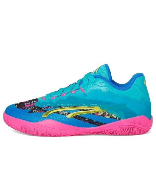 PUMA Blue Stewie 3 Basketball Shoes Basketball Shoes Bright Aqua/Fluro Pes/ 6.5 B