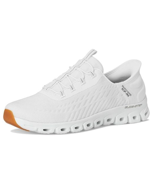 Skechers White Glide Step Tranquility Hands Free Slip-Ins Shoes 6 B