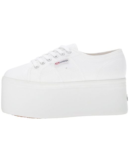Superga 2802 Super Platform in White Lyst