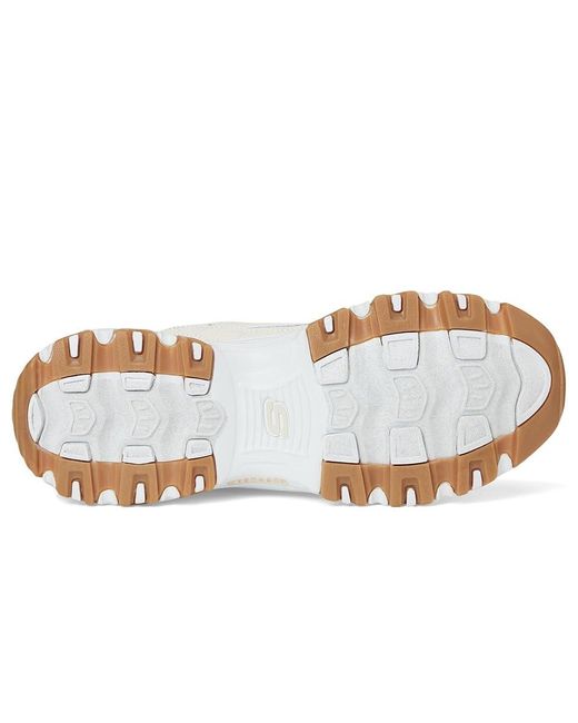 Skechers White D'Lites-Spring Bloom Shoes 9 B