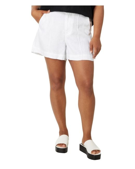 Madewell White Clean Tab Shorts In Refined Linen