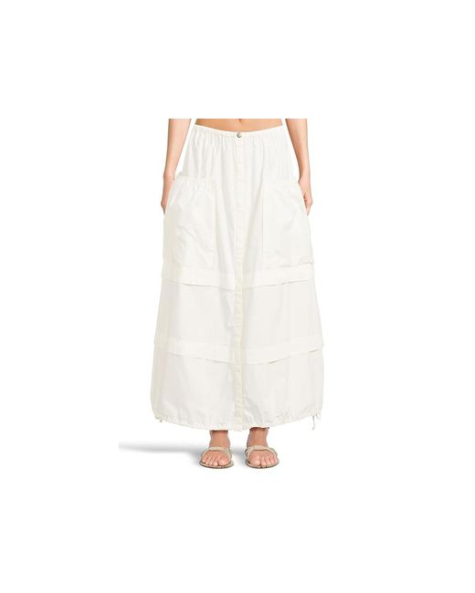 Free People Black Eloise Maxi Skirt Skirt Sm 4-6) Cotton