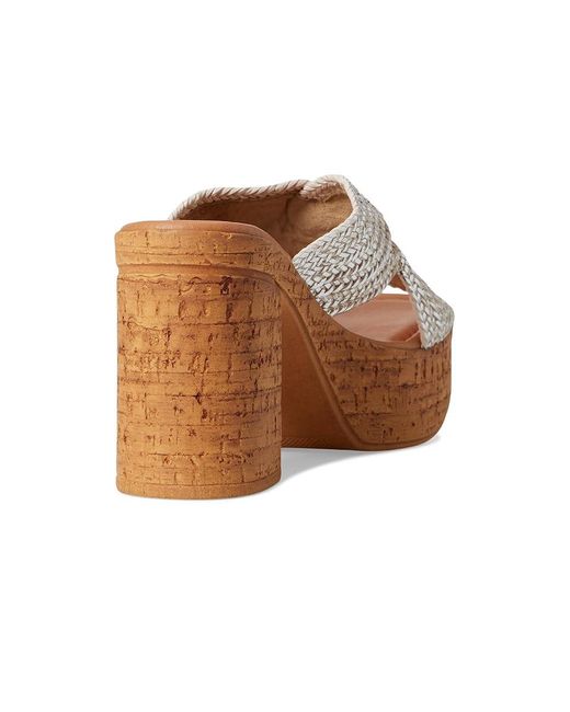 Seychelles Adorned Metallic Raffia Slide Sandal Dress Sandals, Synthetic