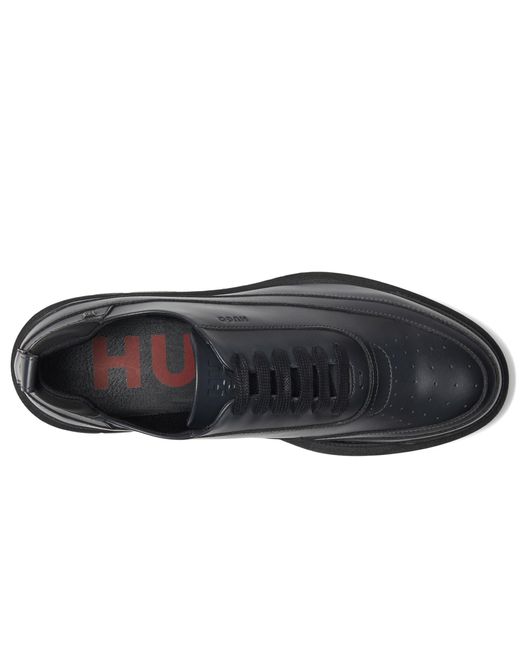 HUGO Black Denzel Platform Oxford Shoes for men