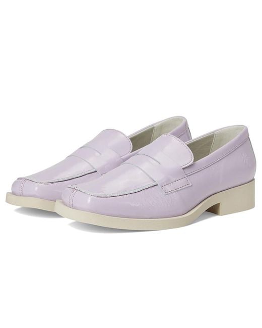 Fly London White Reif194Fly Flat Shoes, Leather