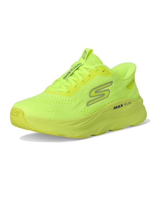 Skechers Yellow Max Run Hands Free Slip-Ins Shoes 10 B